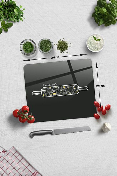 Decorita Glass Cutting Board - Kitchen Utensils, 29cm X 34m