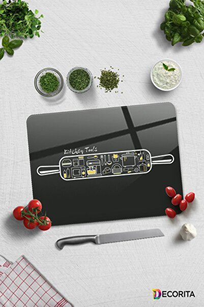 Decorita لوح تقطيع زجاجي 30 سم × 40 سم - أدوات المطبخ