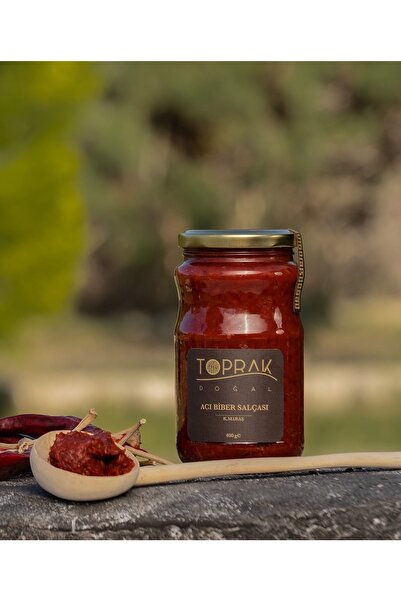 Toprak Doğal Acı Biber Salçası 400 gr Maraş - Ev Yapım Doğal Acı Biber Salçası