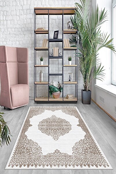 on the clouds Kahverengi Çerçeveli Göbekli Yıkanabilir Kaymaz Taban Leke Tutm...