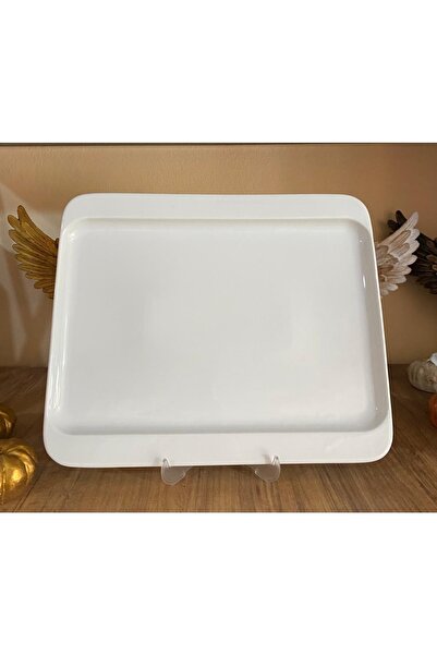 ZAGİ Porselen Dikdörtgen Büyük Boy Kayık 33x27 Cm