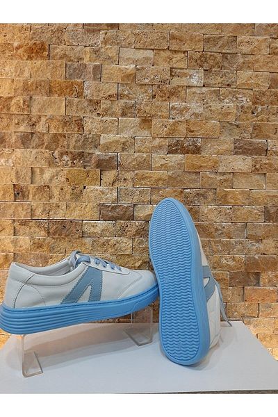 VOOG B2023 Zenne Baby Blue Casual Leather Shoes