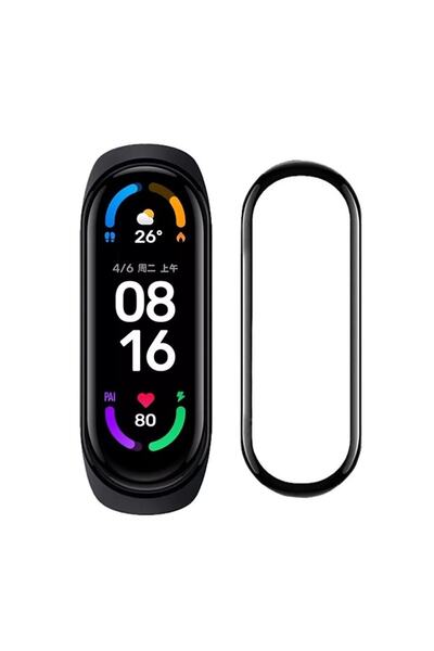mimtec Xiaomi Mi Band 6 Compatible Fully Covering Black Edge Unbreakable 5d Nano Glass High Quality Screen Protector