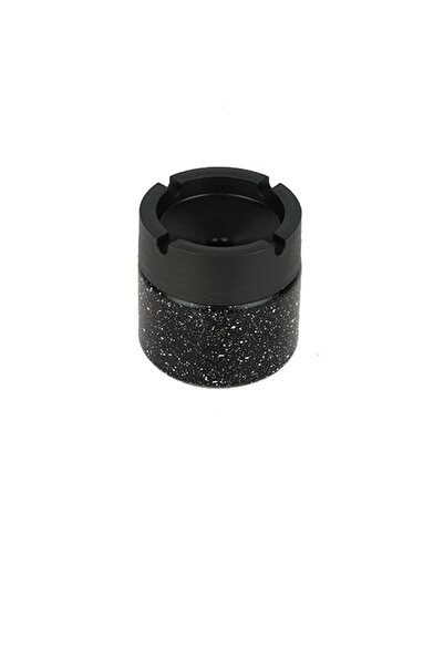 ELEGANCEV Scrumieră din sticlă fără parfum, neagră