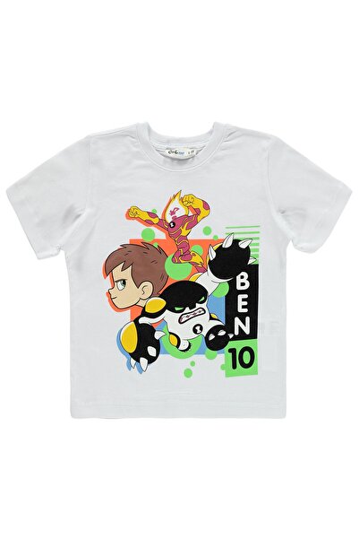 Ben 10 Tricou băiat 2-5 ani alb