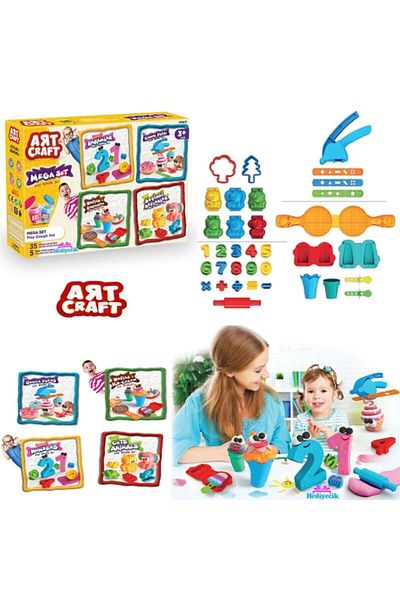 DEDE Art Craft - 35 Piece Play Dough Set - With Plenty of Accessories - Mega Set - 03617