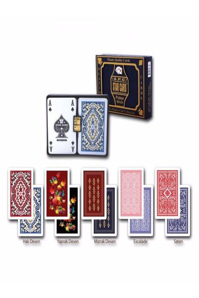mrtbilisim Starcard Plastik Iskambil Oyun Kartı 2 Deste Iskambil Kartı Takımı...