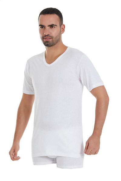 YILDIZ Pack of 6 Men's Super Thin Short Sleeve Undershirt Undershirt