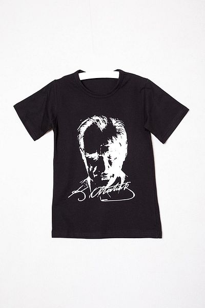 Muraty Crescent and Star Ataturk Printed Turkish Flag Children's T-shirt