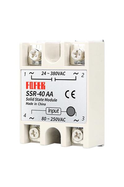 Genel Markalar Ssr-40aa Ssr Röle 40a Ac 24-380v Tek Fazlı Solid State Röle Elektronik Anahtar Termostat Resiztans