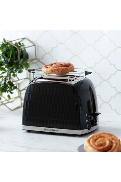 RUSSELL HOBBS 26061-56 Honeycomb Black Toaster
