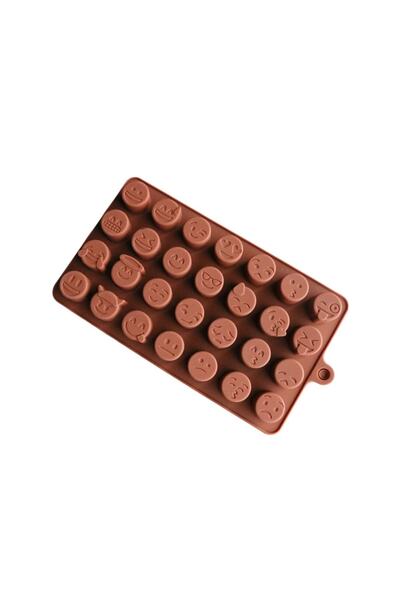 Getshopmini قالب شوكولاتة وثلج من السيليكون على شكل شخصيات إيموجي