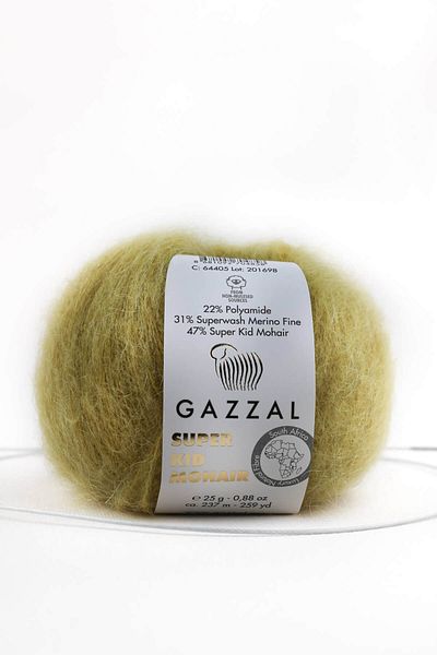 Gazzal Super Kid Mohair - 25g 78% Wool - 22% Pa Mix Natural Hand Knitting Lanyard Taka Yarn (64405)