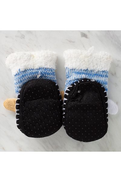 SERFINO Blue Dog Patterned Baby Knitted Booties / Home Shoes