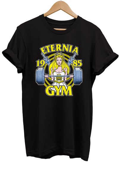 remonz She-ra Gym Printed 100% Bumbac Tricou Oversize Tricou Plus Size