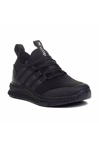 Ndrops 02 Pantofi sport pentru copii, cu plasă, vară, ortopedice, confortabile, ușoare, de culoare neagră