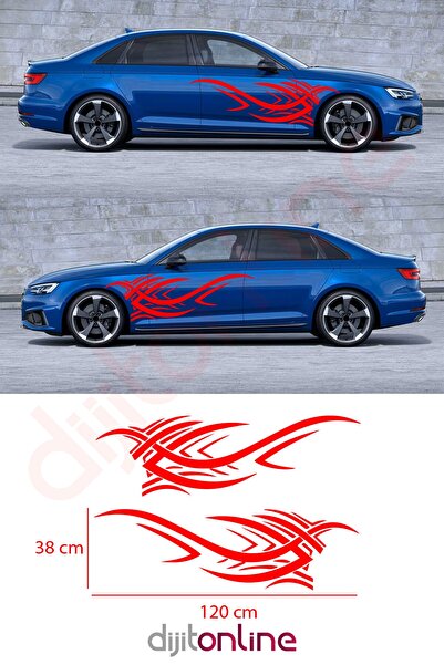 Dijitonline قطعتان من ملصق الباب الجانبي - ملصق الباب الجانبي - ملصق تلقائي 1...