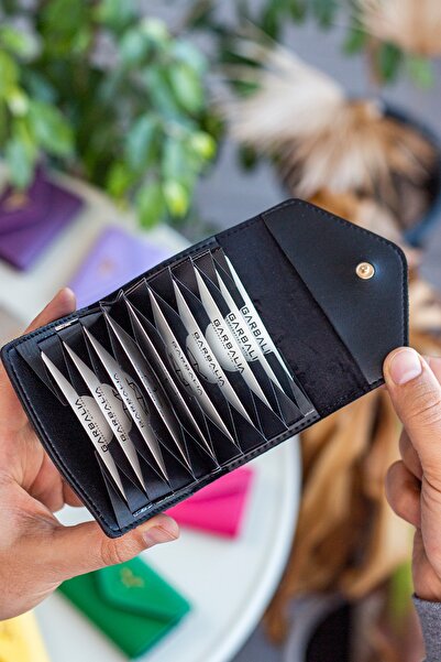 Garbalia Lviv Vegan Piele Acordeon Negru Suport card Portofel pentru femei