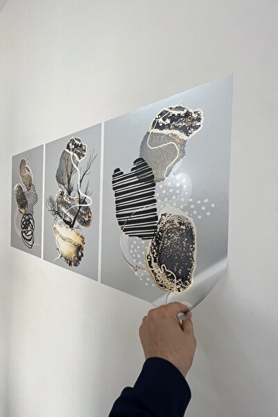 Kağıt Tahta Statik Tutunma Özellikli Soyut Poster 40 - 60