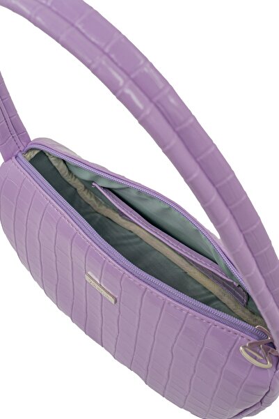 Bakras Τσάντα μπαγκέτας με μοτίβο κροκόδειλου Μπαγκέτα Τσάντα ώμου