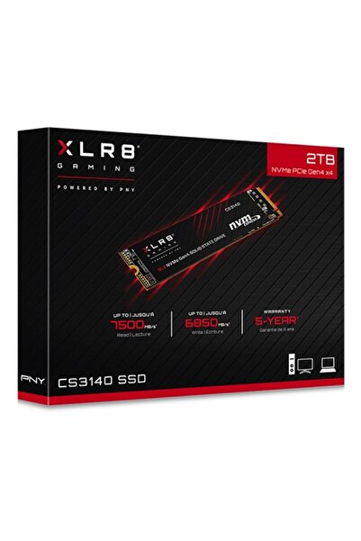 PNY QUADRO Disc SSD PNY XLR8 CS3140 2TB 7500/6850mb/s NVMe PCIE Gen4x4 M.2 (M...