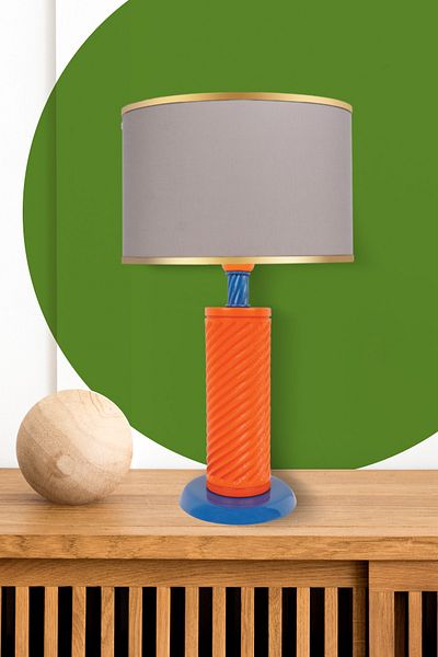 MINIMAL ETICARET VE BILGI TEKNOLOJILERI Eclipse Orange - Blue Lampshade