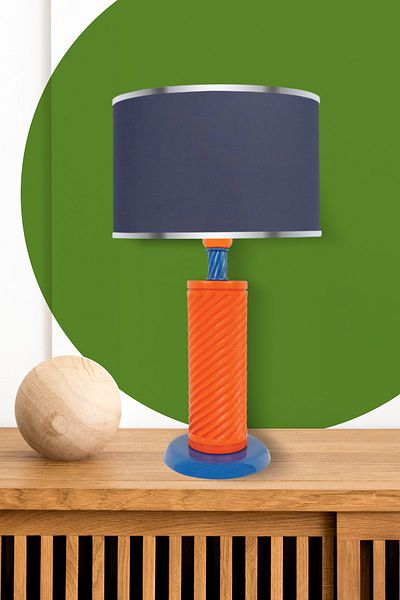 MINIMAL ETICARET VE BILGI TEKNOLOJILERI Eclipse Orange - Blue Lampshade