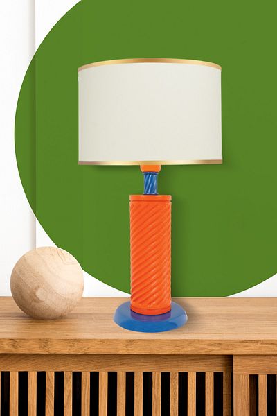 MINIMAL ETICARET VE BILGI TEKNOLOJILERI Eclipse Orange - Blue Lampshade