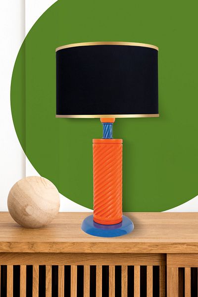 MINIMAL ETICARET VE BILGI TEKNOLOJILERI Eclipse Orange - Blue Lampshade
