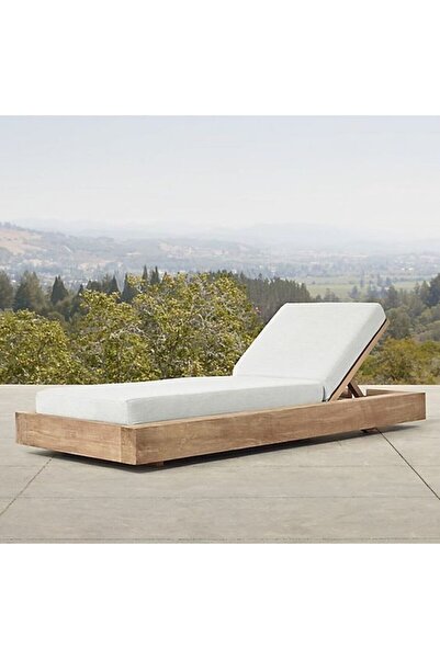 KARAKALEM AHŞAP Tekerlekli Şezlong