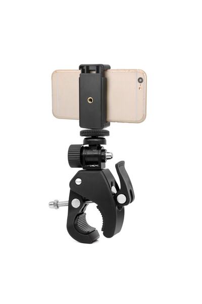 Microcase Aksiyon Kameralar Için Bisiklet Gidon Klips + Telefon Başlık - Al2706
