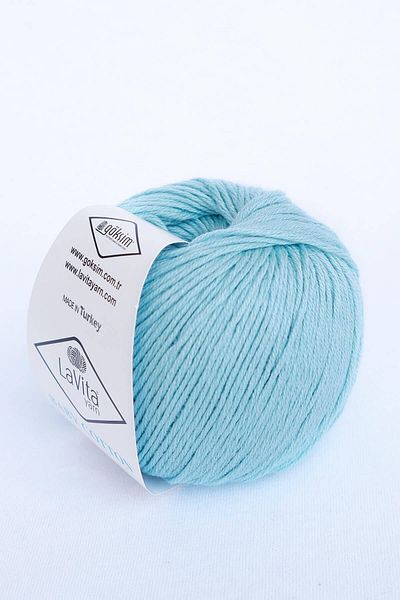 LaVita Yarn Βρεφικό βαμβάκι 50 gr Amigurumi, Punch, Κλωστή πλεξίματος χειρός, Πακέτο 5 Taka Yarn (LIGHT BLUE-5002)