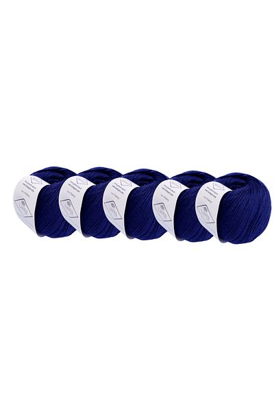LaVita Yarn Βρεφικό Βαμβάκι 50 gr Amigurumi, Punch, Κλωστή πλεξίματος χειρός, Πακέτο 5 Taka Yarn (DARK BLUE-5301)