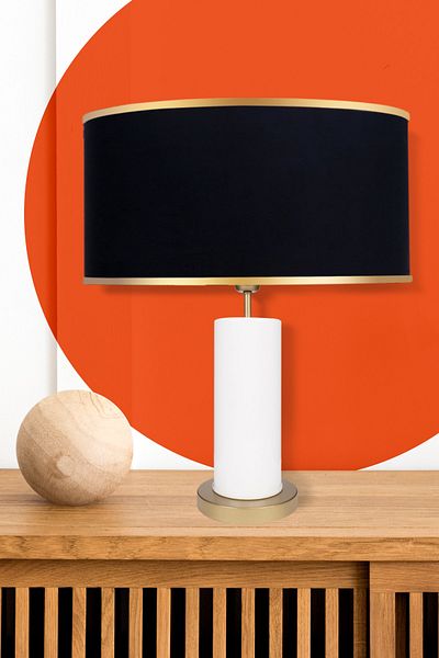 MINIMAL ETICARET VE BILGI TEKNOLOJILERI Maxi White - Gold Lampshade
