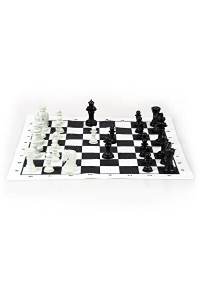 FırsatYeri Foldable Plastic Chess Set 37.5X37.5 cm Roll-Up Carrying Case 2 Pi...