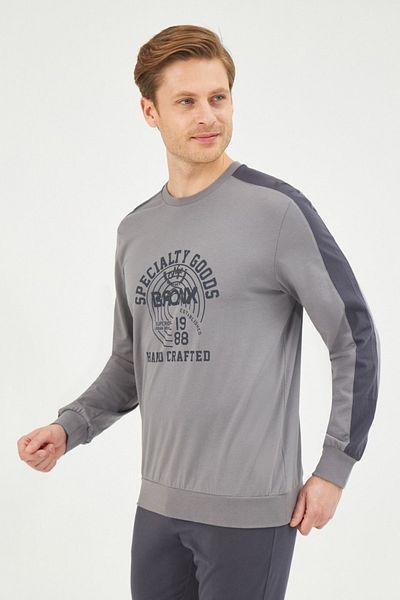 Eros Cotton O-Neck Bronx Printed Long Sleeve Pajama Set