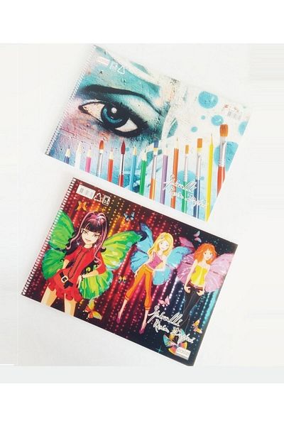 NEON PLUS 2 Picture Books 22x33 cm Size Total 30 Sheets