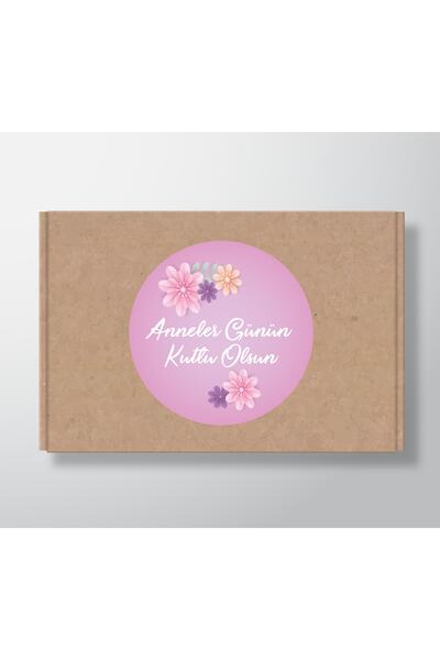 t tuğset etiket Anneler Günün Kutlu Olsun Opak Sticker Çiçekli Model 20 Adet