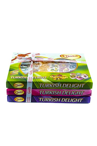 Dadak Lokum ve Kuruyemiş عبوة من 3 قطع من ربطات البهجة التركية - 3*400 جم