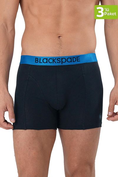Blackspade Ανδρικό μοντέρνο Basic 3 τεμαχίων Blue Boxer 9471