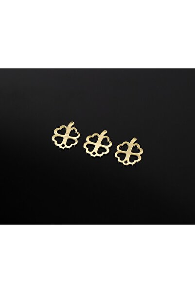 yfhobi 4 Adet - 10x13 Mm Altın Kaplama ( Kararmaz ), Yonca Desenli Pul, Takı ...