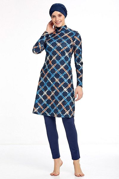 Adasea Maresiva Lycra Hijab Μαγιό Σκούρο μπλε