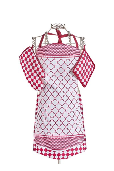 The Mia Kitchen Apron Gloves Holder 3 Piece Set