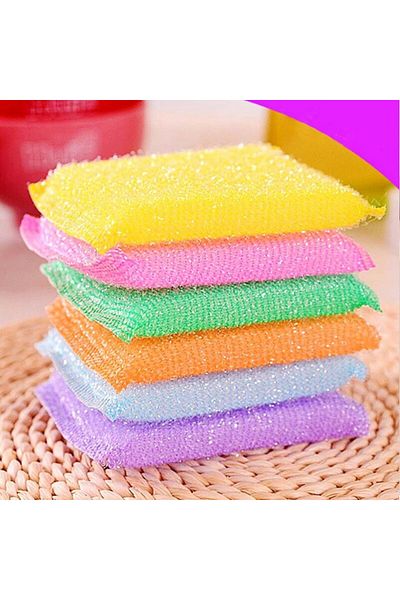 Fresh 3-Piece Colorful String Power Master Magic Magical Dish Sponge