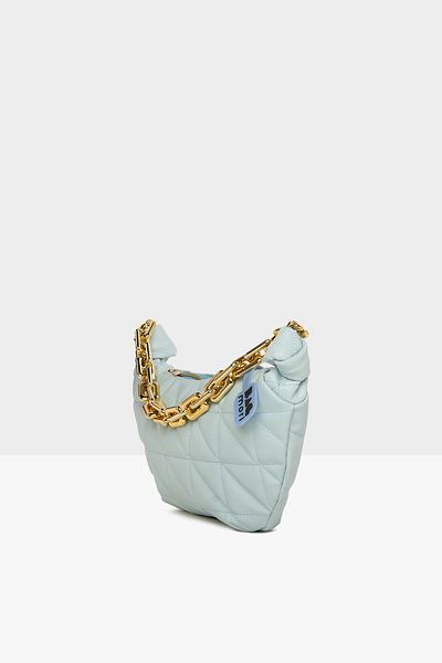 Bagmori Blue Women's Triangle Embroidered Boat Tie Bag M000007097