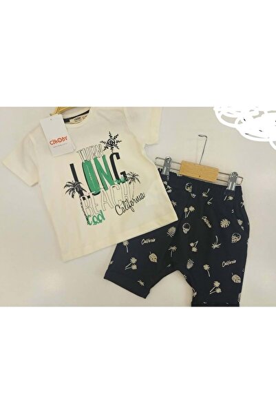 Çikoby Çiko By Black Baby Boy T-shirt Patterned Shorts Black