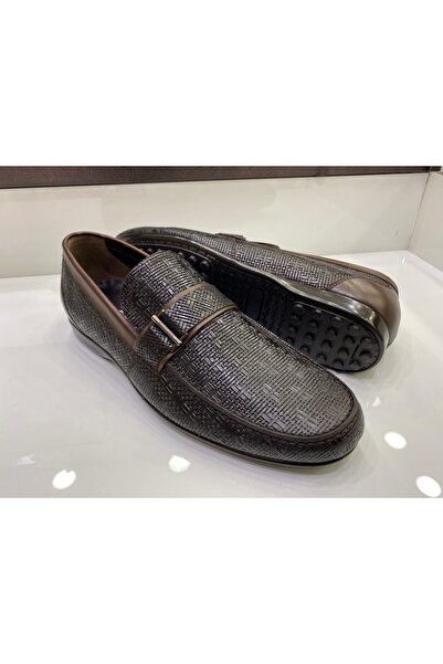 JAMES FRANCO Чоловічі шкіряні балетки кавового кольору