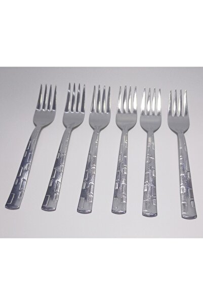 abnturk 6 Adet Yemek Çatalı Seti Paslanmaz Çelik Safir 20cm Ucuz Md Çatal Gün...