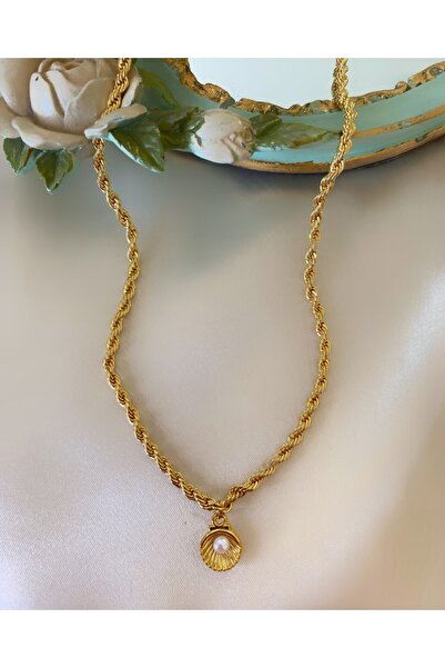 Asia by Leuvoié Burgu Zincir Incili Istiridye Kolye