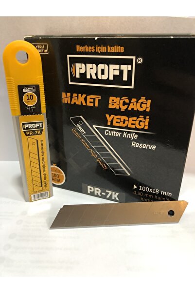 Proft Maket Bıçağı Yedek Uç 100x18mm Falçata Yedeği 1 Kutu (100 ADET)
